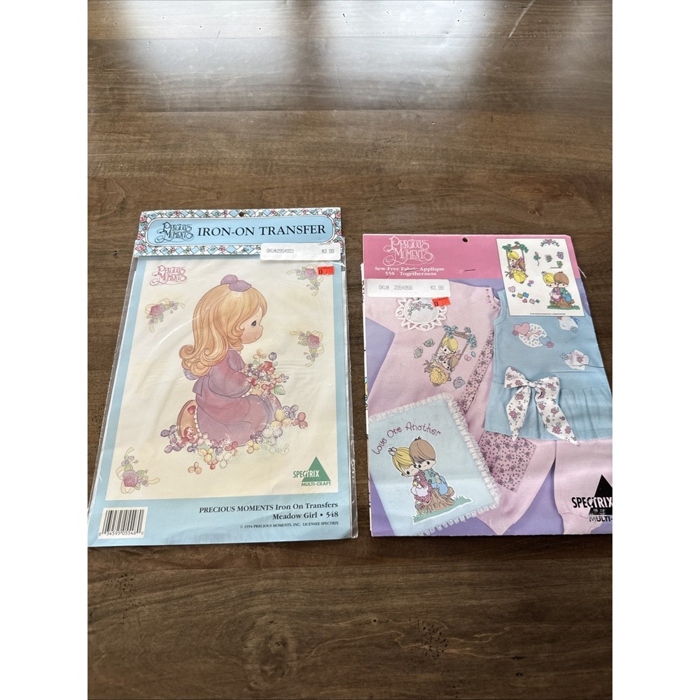 Precious Moments Iron-On Transfer Meadow Girl 548 1994 Spectrix Multi-Craft